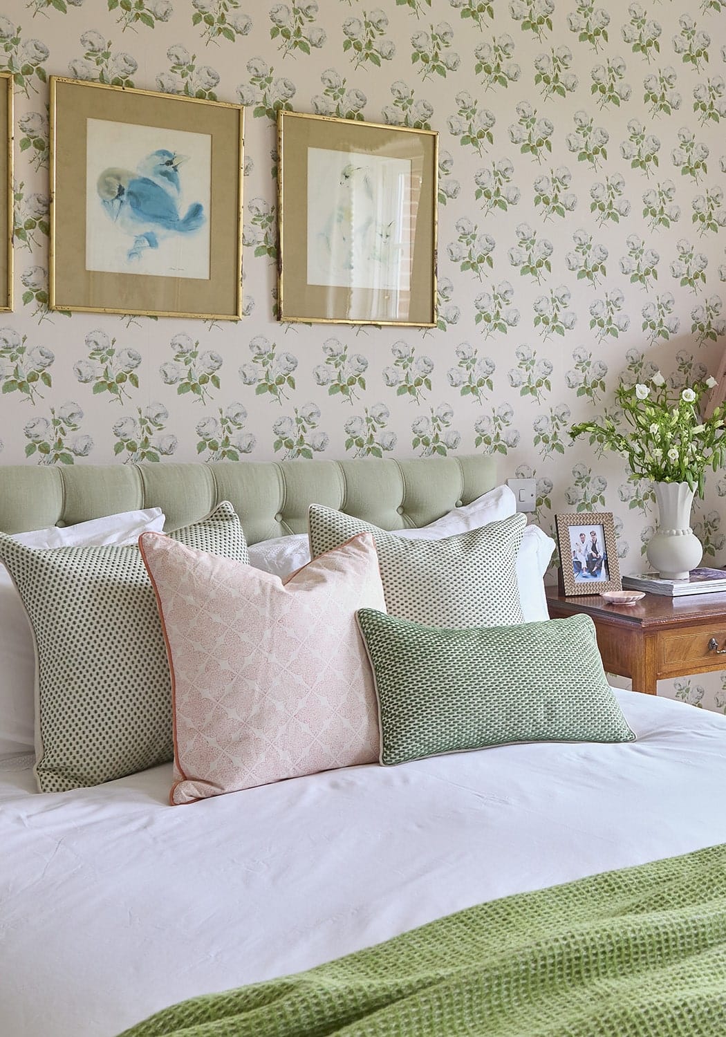 Antonia Blush Trellis Cushion Cover