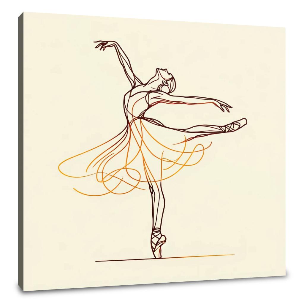 Ballet Dancer in Warm Colors Canvas