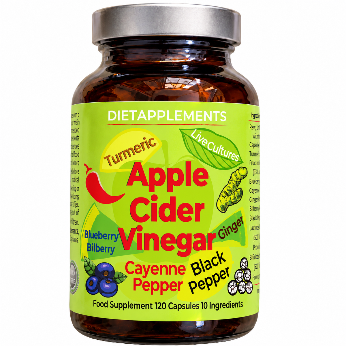 Apple Cider Vinegar with the Mother, Superfood, Biocultures & Berries Complex