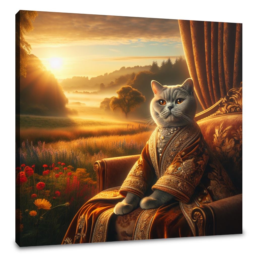 Regal Dawn Cat Majesty Canvas