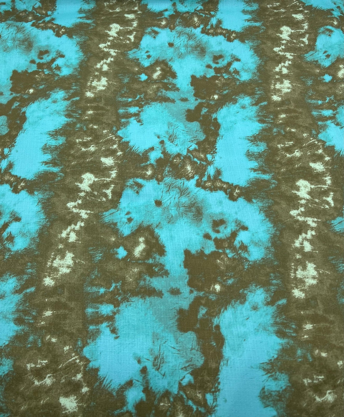 Aqua Blue Green Mix Non Stretch Woven Dress Craft Fabric