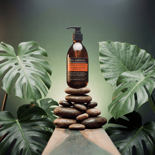 Aromatherapy Massage and Bath Oil - Toning & Firming With Orange, Grapefruit, Geranium & Clary Sage Essential Oils