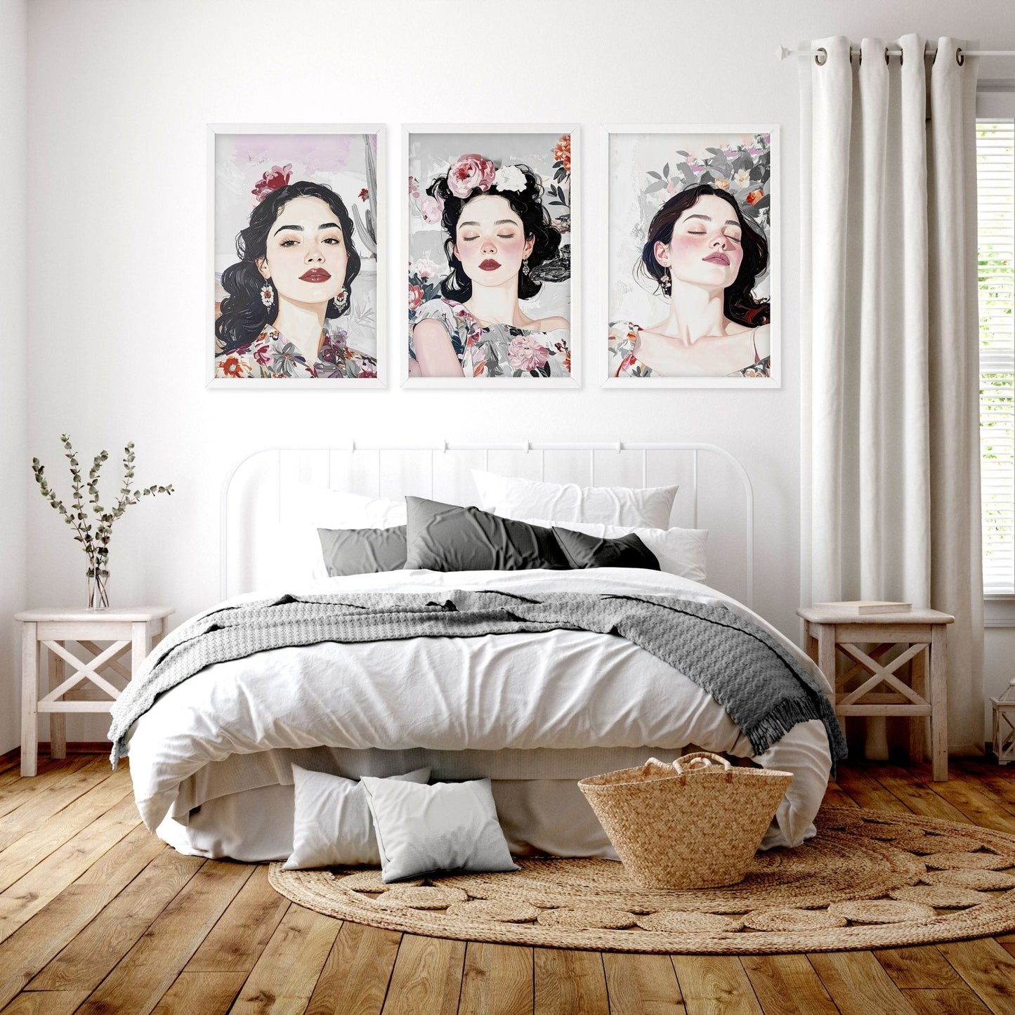 Art Decor For Bedroom Wall | Set of 3 Bohemian Prints
