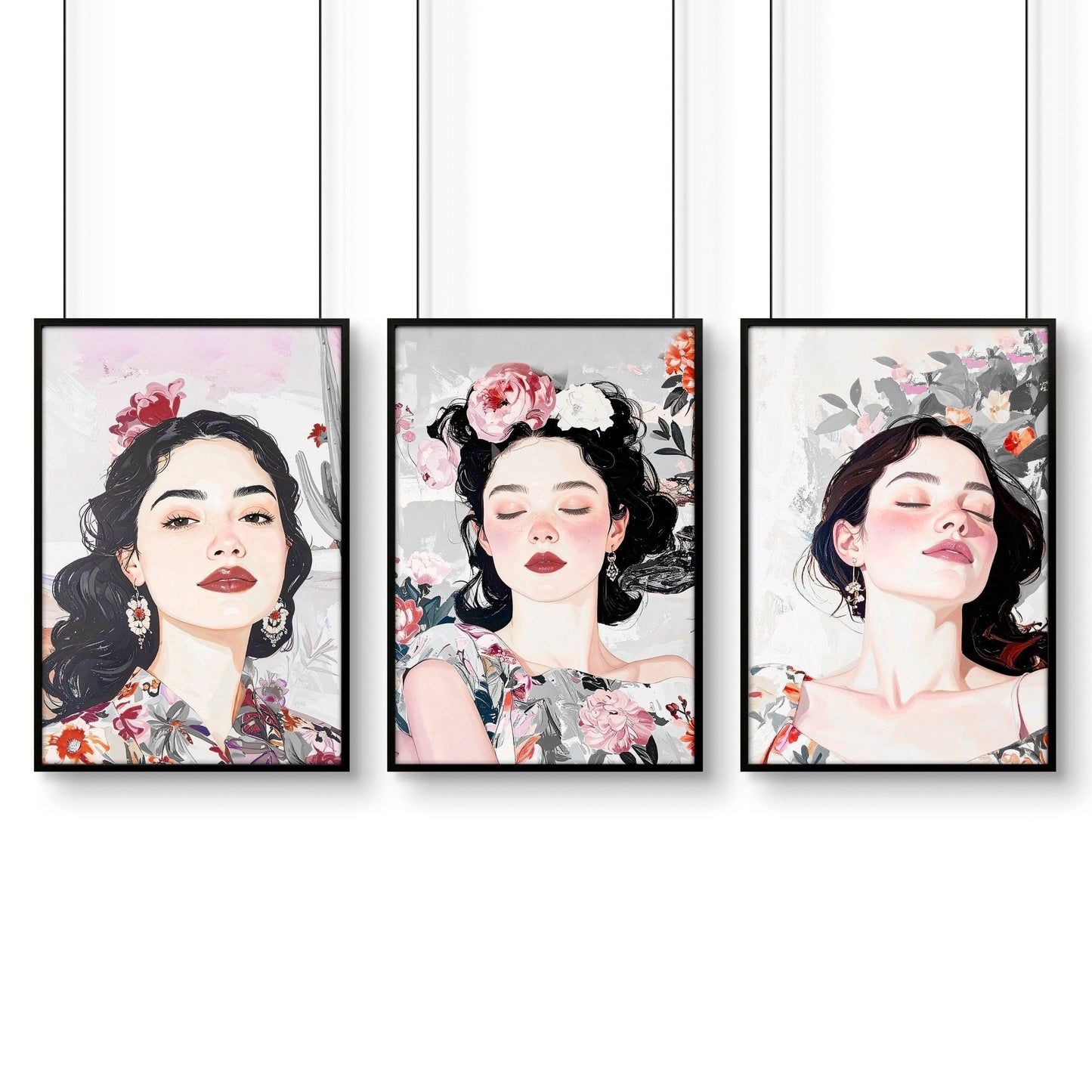 Art Decor For Bedroom Wall | Set of 3 Bohemian Prints