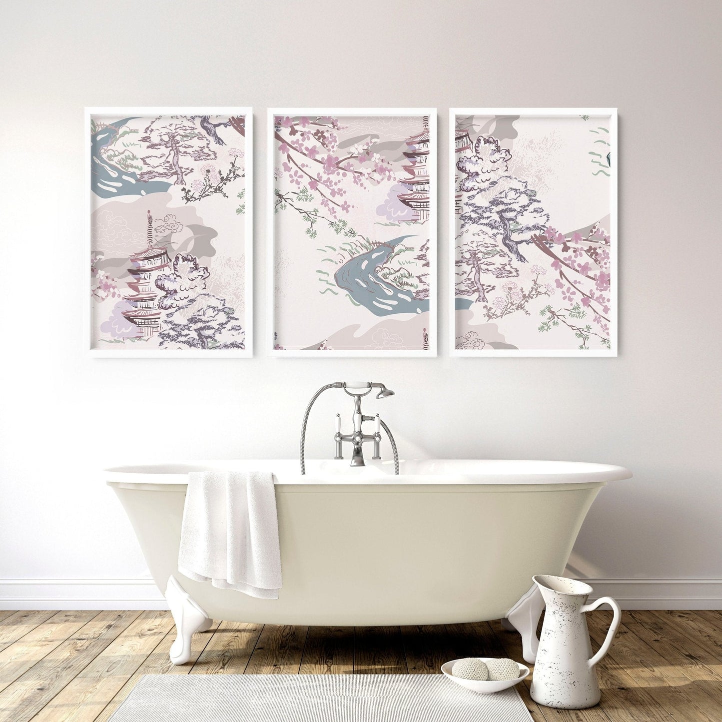 Art for a bathroom | set of 3 wall prints
