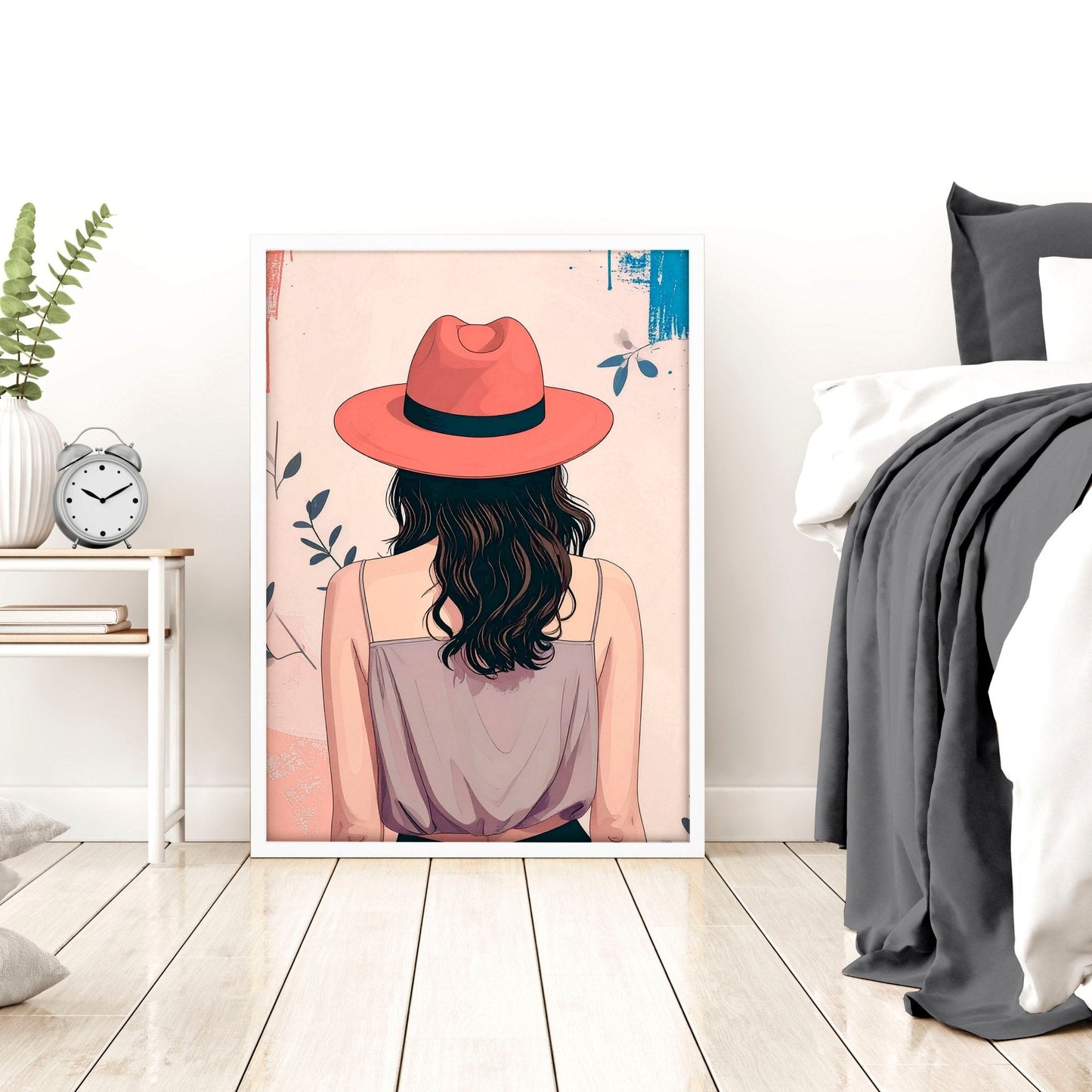Art For Bedroom | Set of 3 Boho Women Wall art Prints