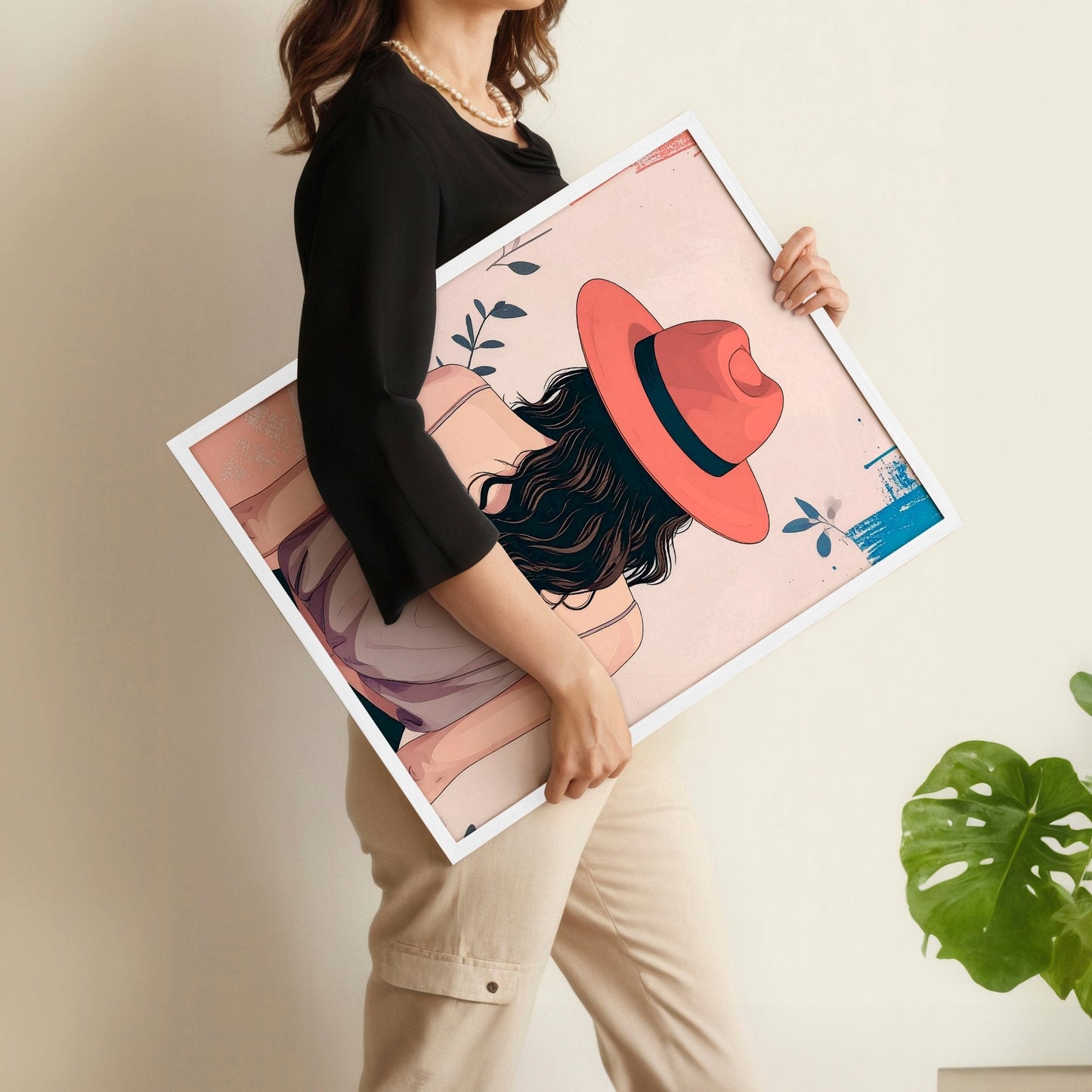 Art For Bedroom | Set of 3 Boho Women Wall art Prints