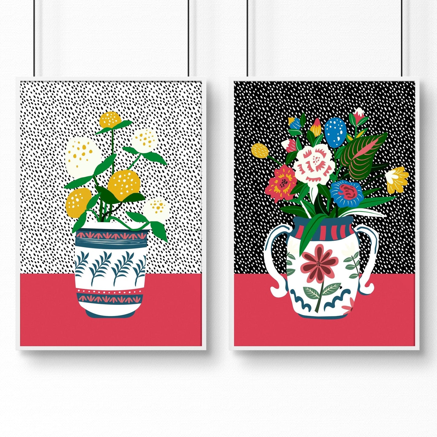 Art for kitchens | set of 2 Succulent wall art prints