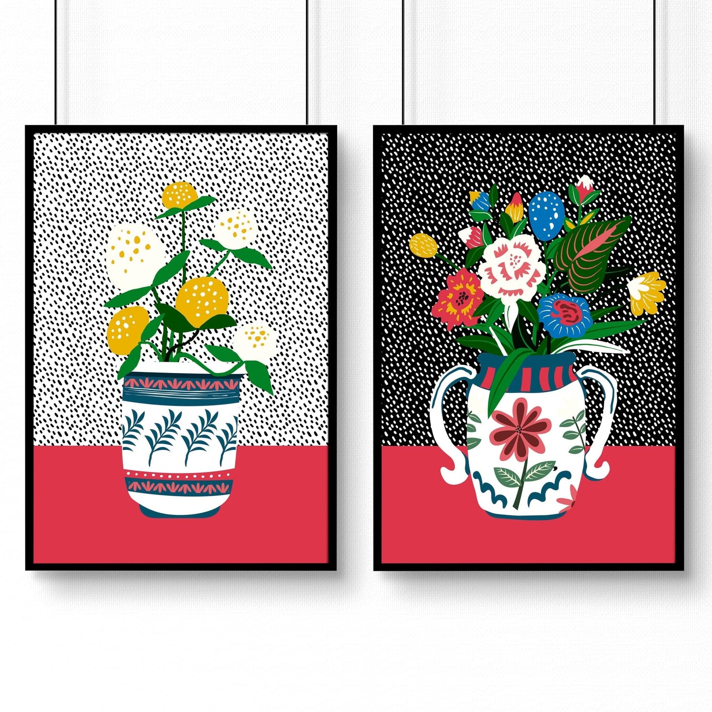 Art for kitchens | set of 2 Succulent wall art prints