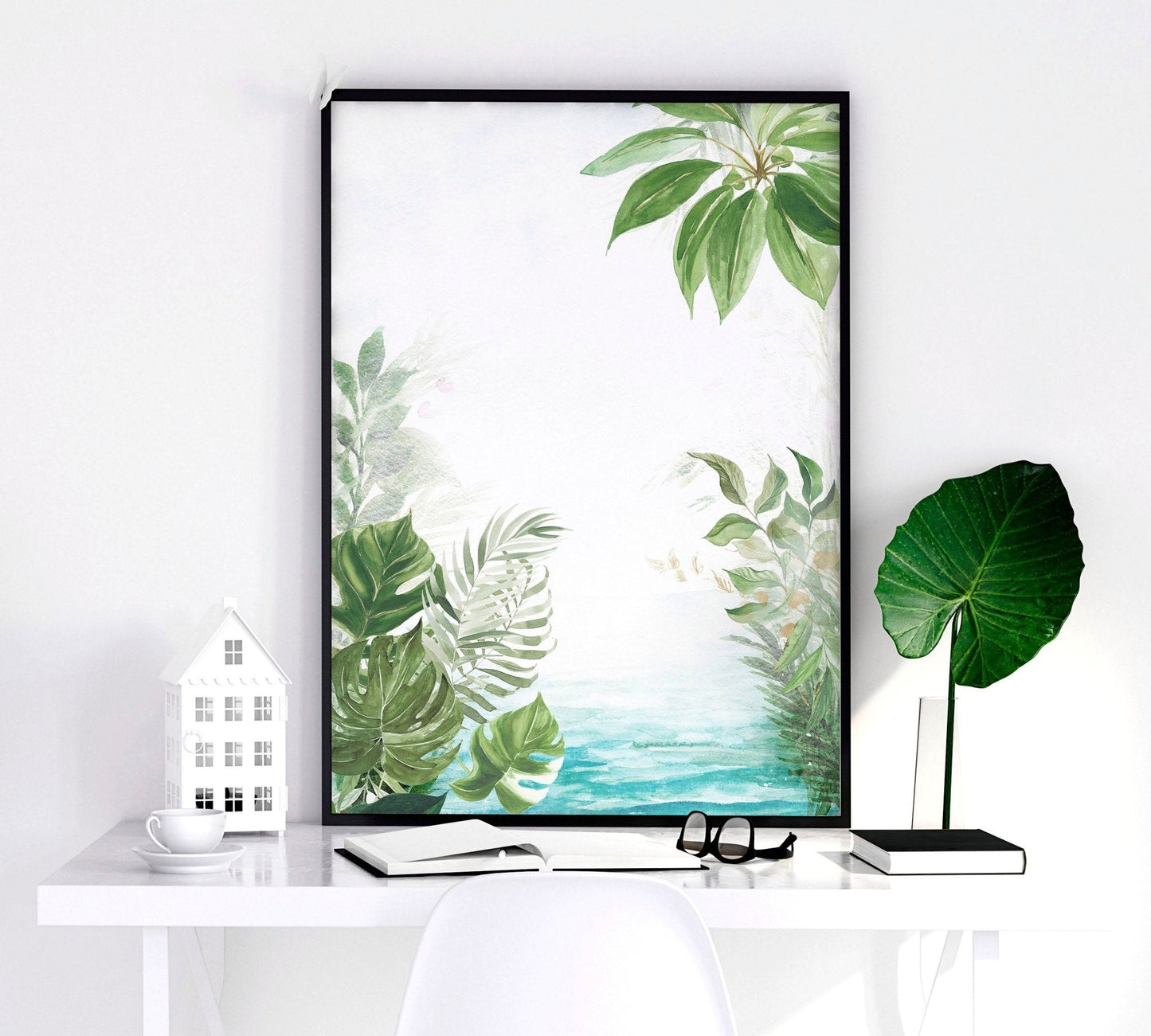 Art for office walls | set of 3 Tropical wall art prints