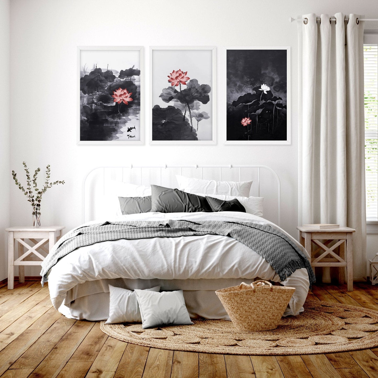 Art Modern Prints | Set of 3 Asian Inspired Wall art Prints