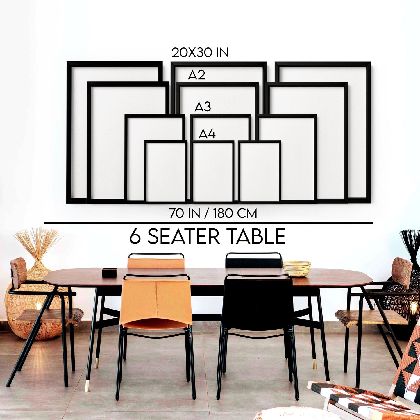 Art Print For Living Room | Set of 3 Boho Women Wall art Prints