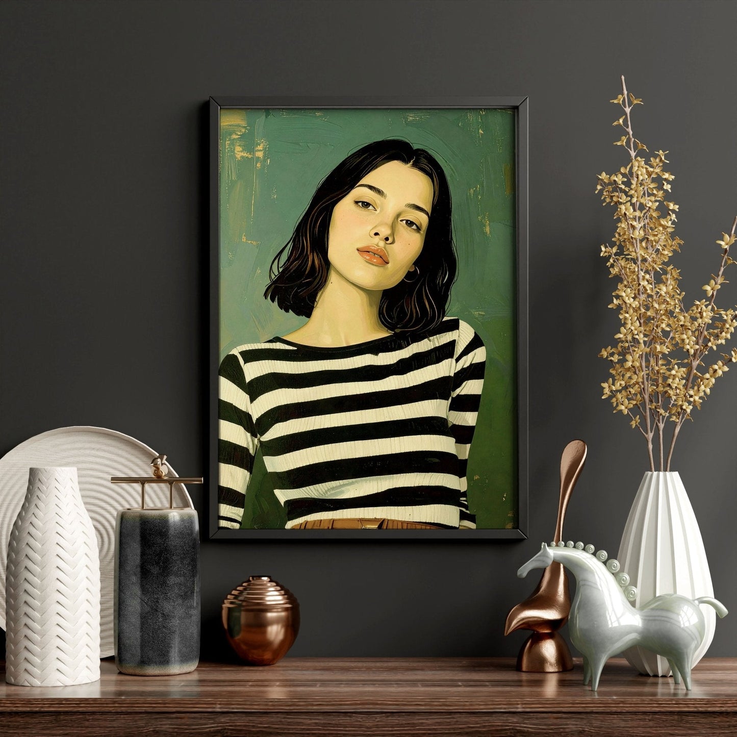 Art Print For Living Room | Set of 3 Boho Women Wall art Prints