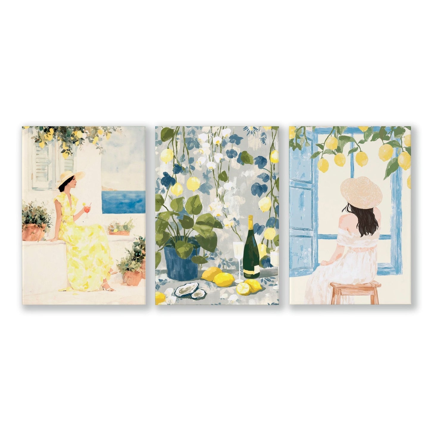 Art Prints In Frames | Set of 3 Italian Lifestyle Wall art Prints