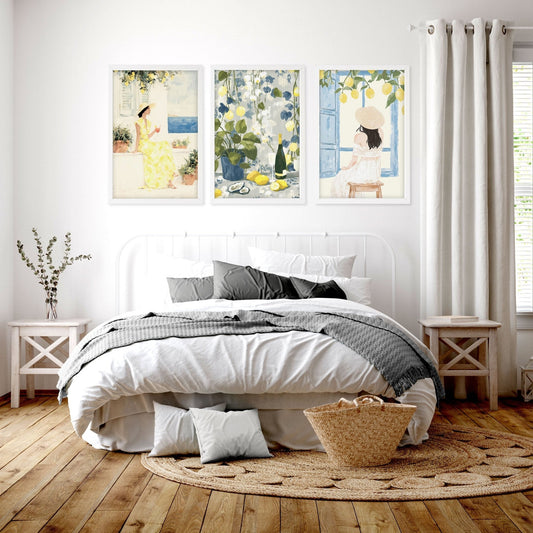 Art Prints In Frames | Set of 3 Italian Lifestyle Wall art Prints