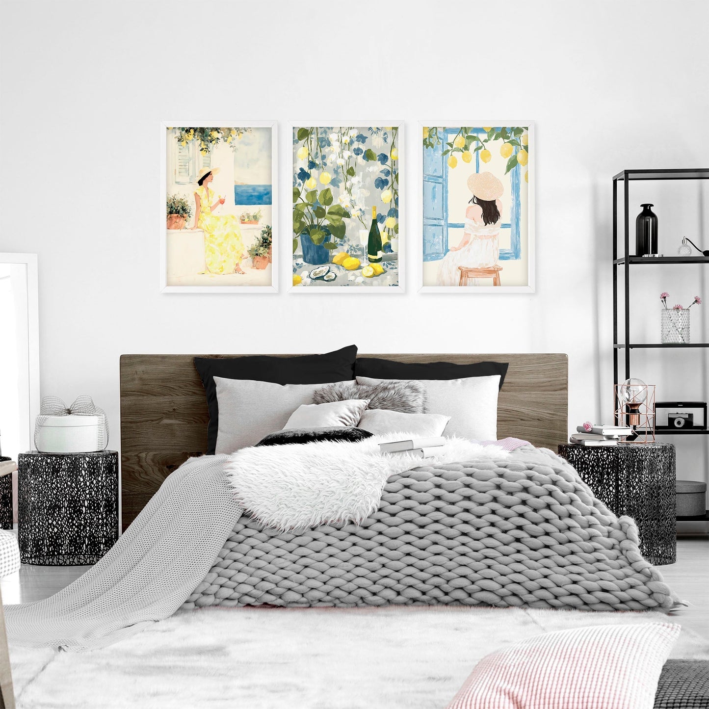 Art Prints In Frames | Set of 3 Italian Lifestyle Wall art Prints