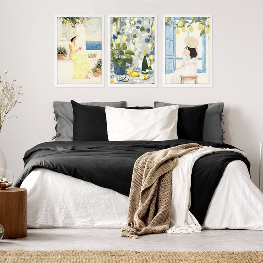 Art Prints In Frames | Set of 3 Italian Lifestyle Wall art Prints