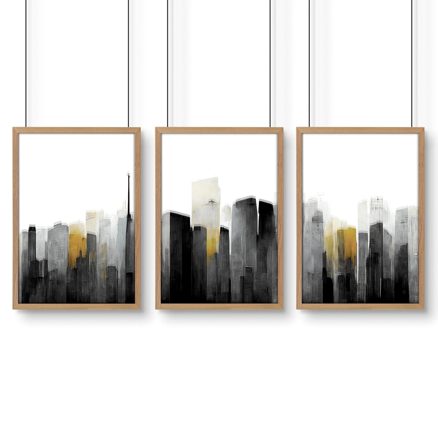 Art Prints Large | Set of 3 Urban Skyscrapers Wall art Prints