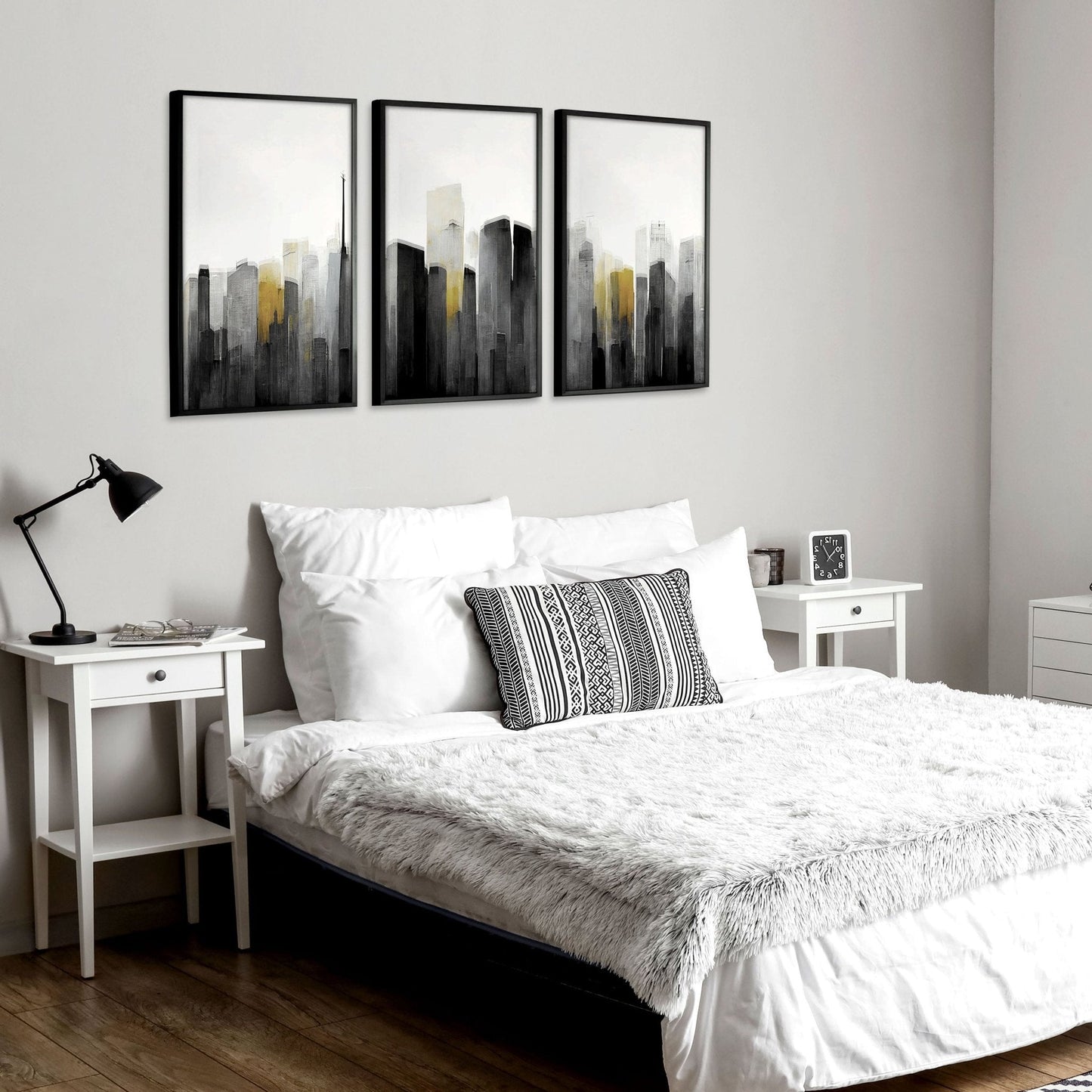 Art Prints Large | Set of 3 Urban Skyscrapers Wall art Prints