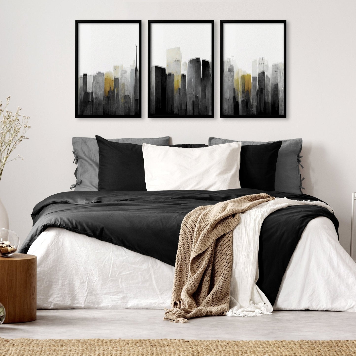 Art Prints Large | Set of 3 Urban Skyscrapers Wall art Prints