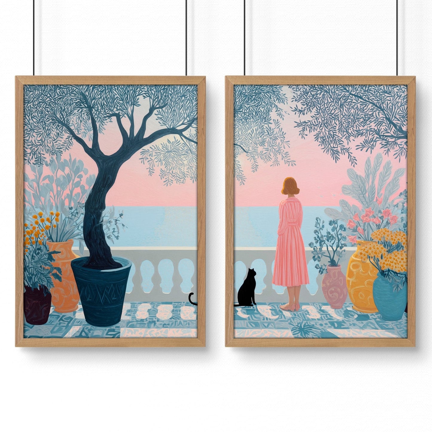 Art With Frames | Set of 2 Italian Lifestyle Wall art Prints