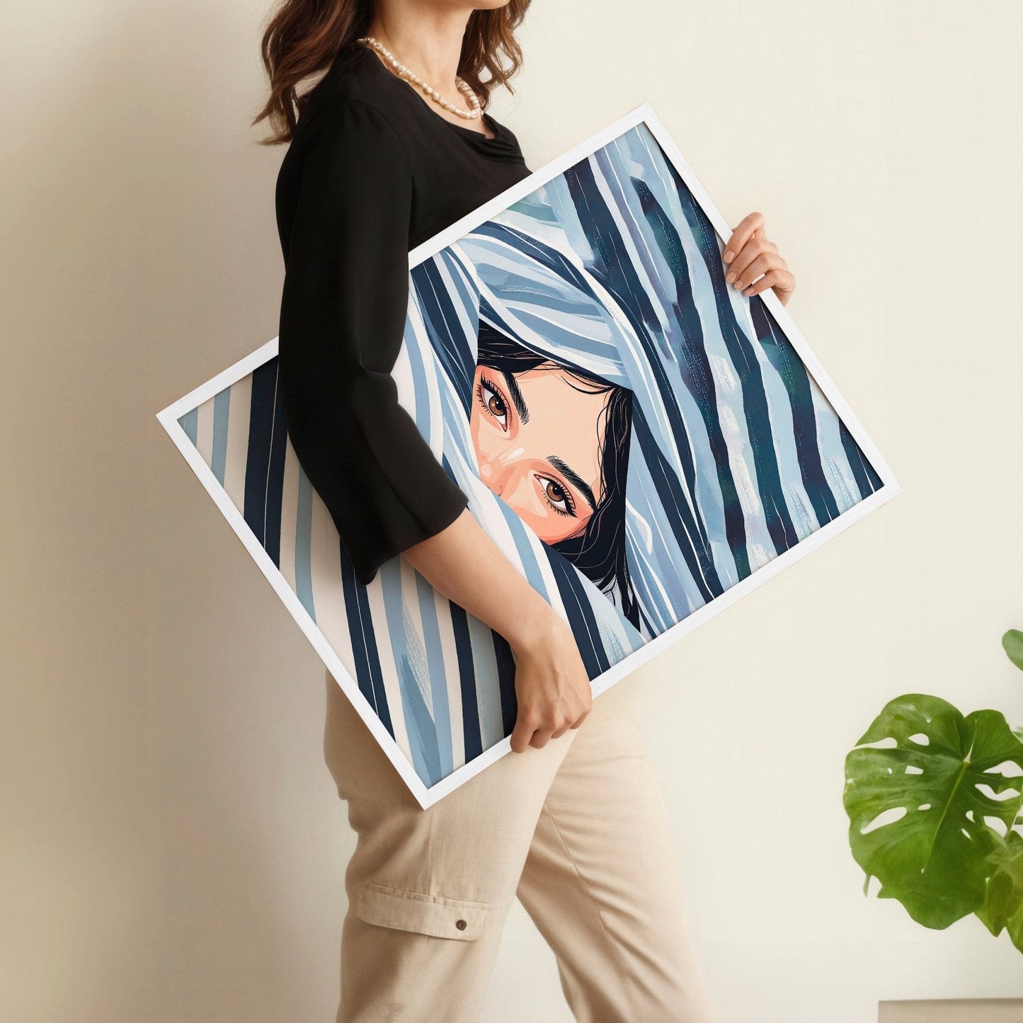 Artwork For Bedroom Wall | Set of 3 Boho Women Wall art Prints