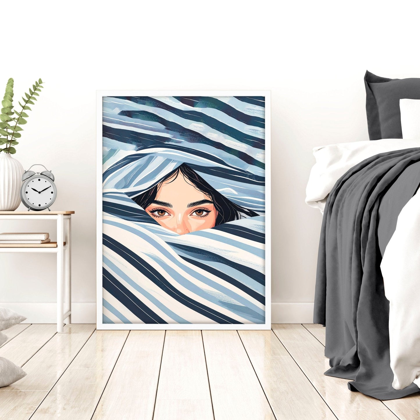 Artwork For Bedroom Wall | Set of 3 Boho Women Wall art Prints