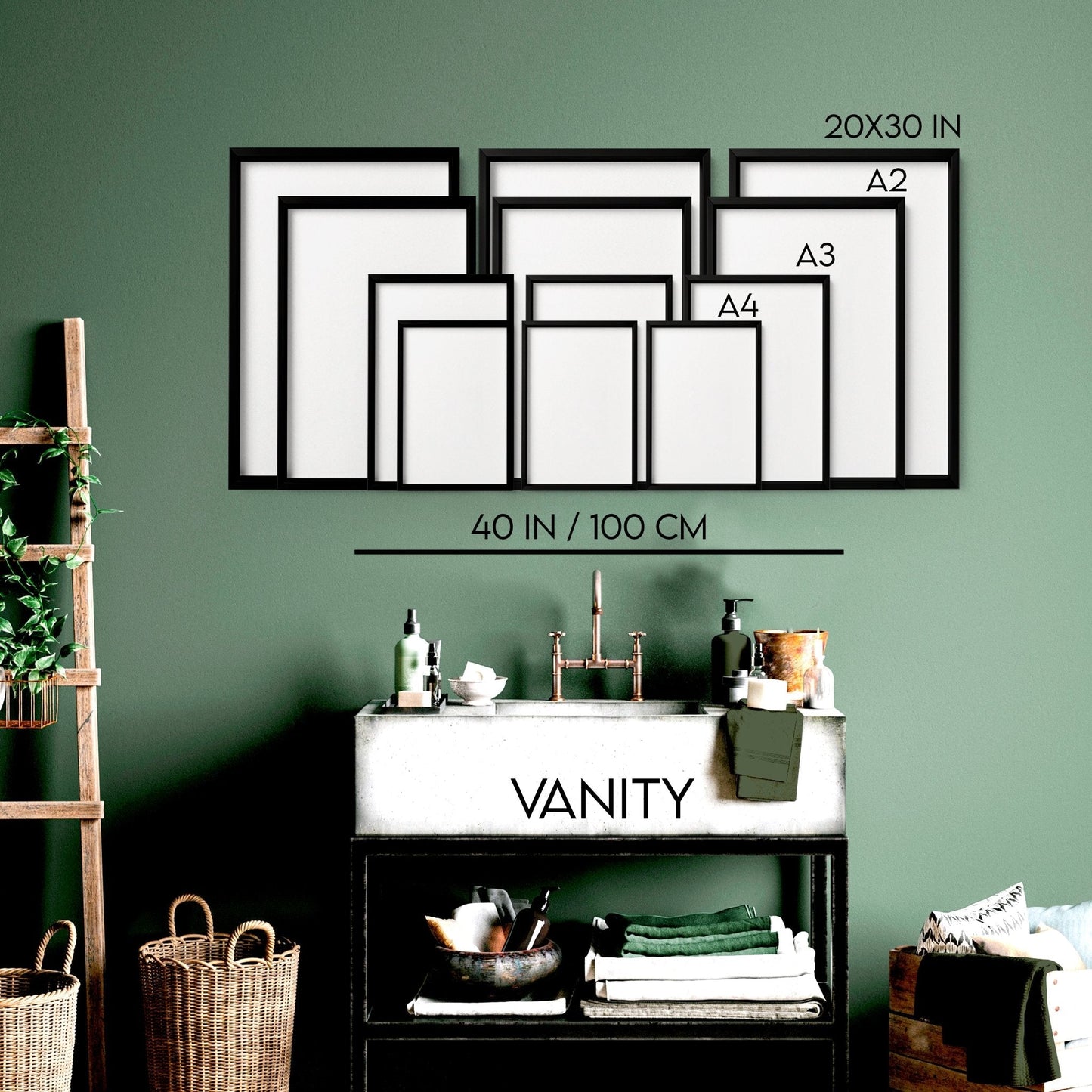 Artwork In Bathroom | Set of 3 wall art prints