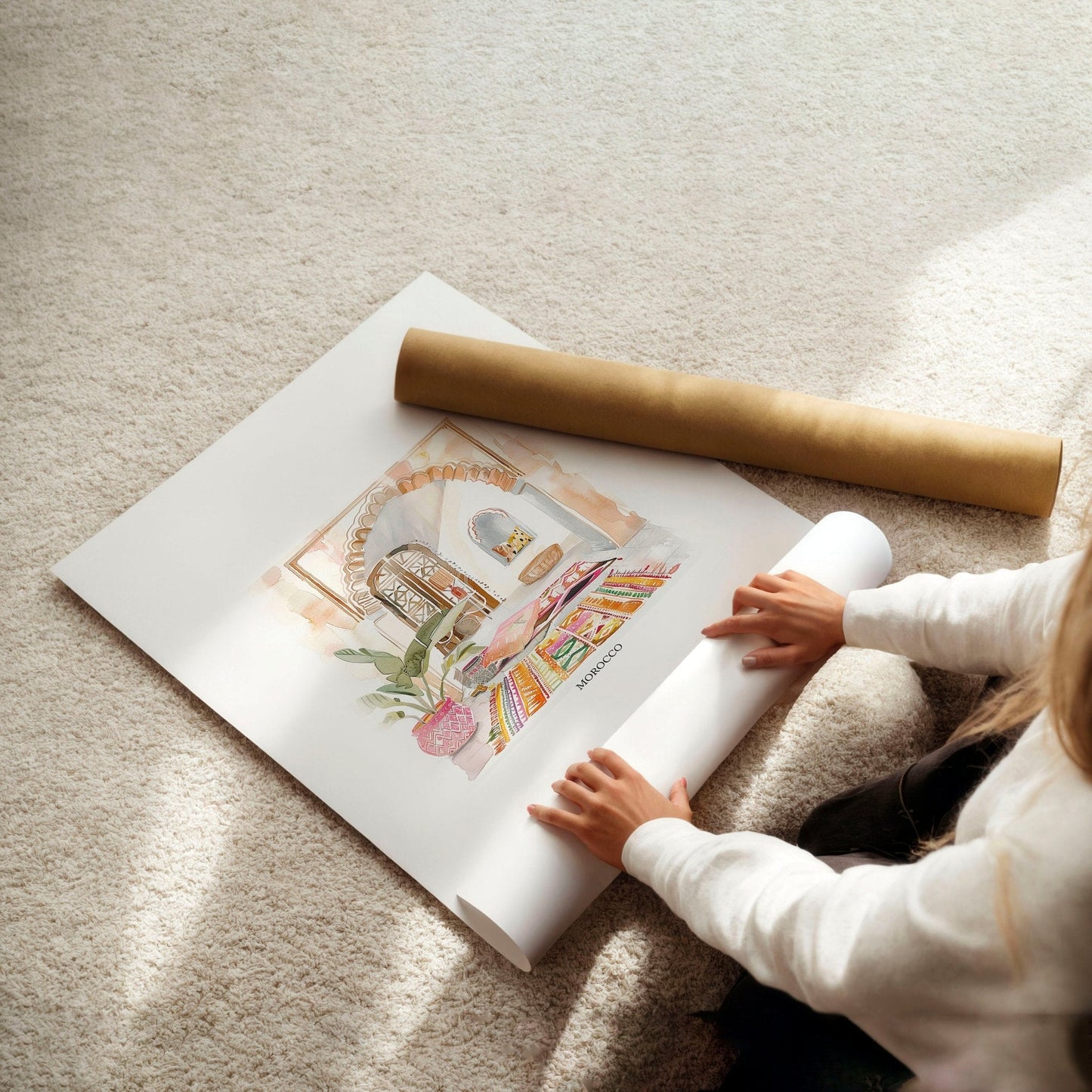 Artwork With Frame | Set of 3 Moroccan Inspired Wall art Prints