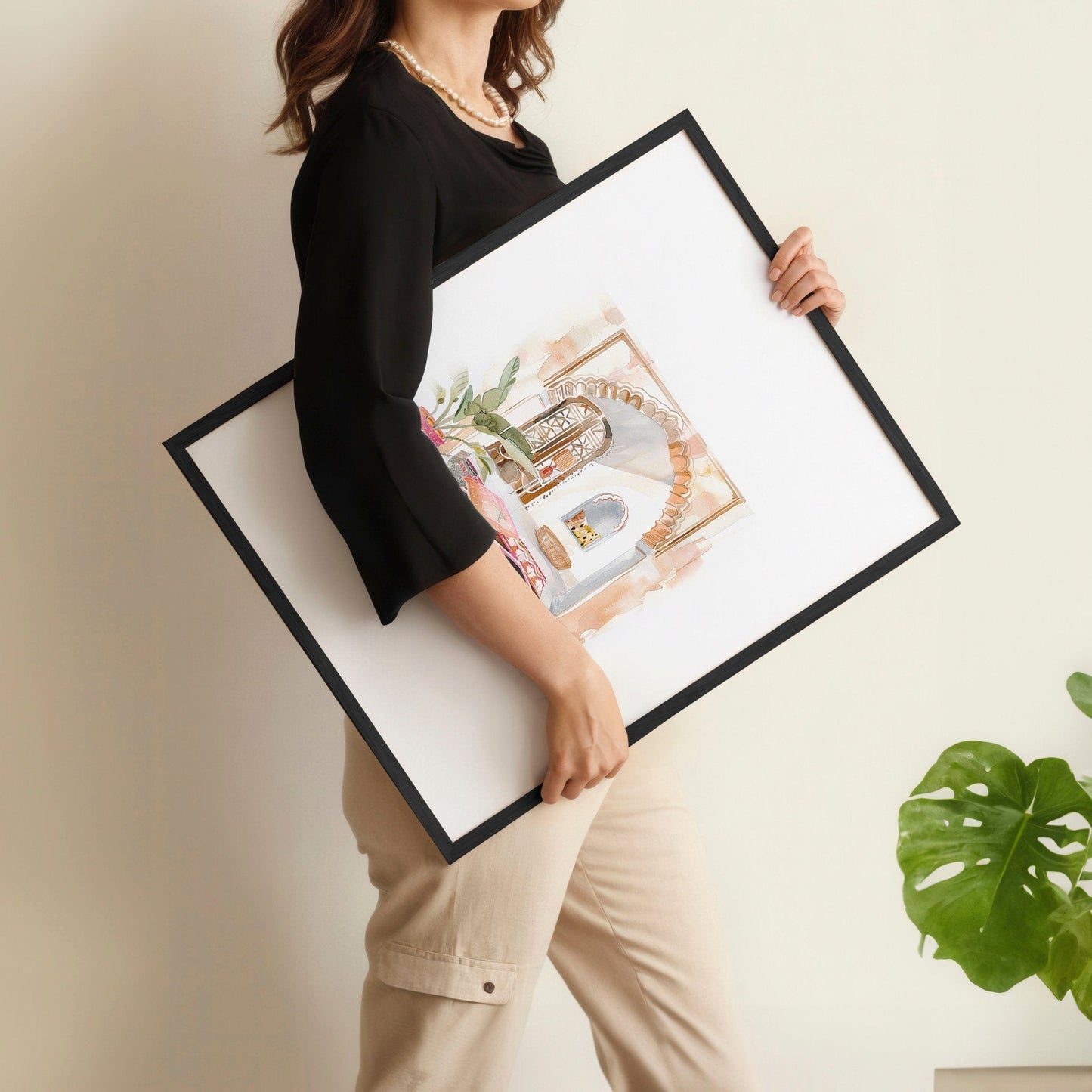 Artwork With Frame | Set of 3 Moroccan Inspired Wall art Prints