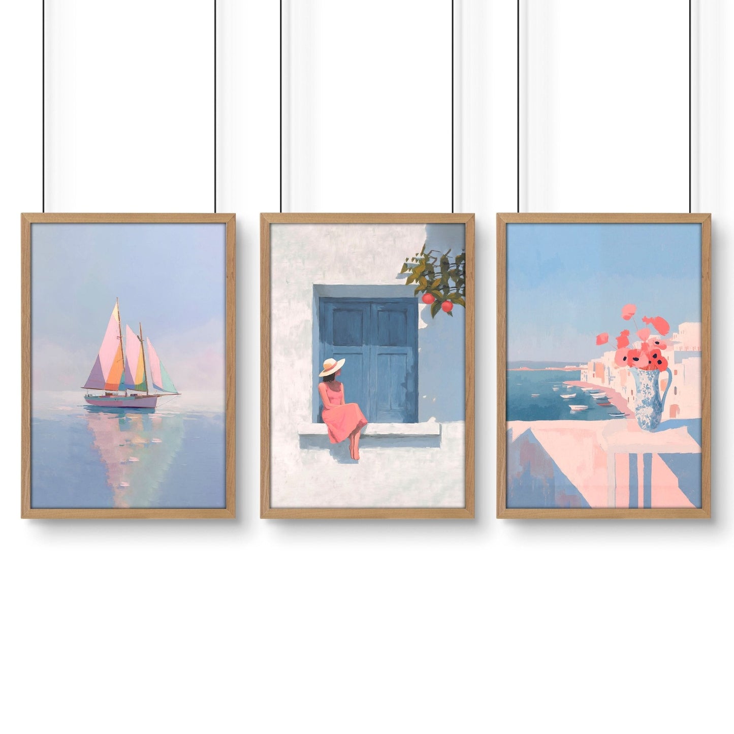 Artwork With Frames | Set of 3 Italian Lifestyle Wall art Prints