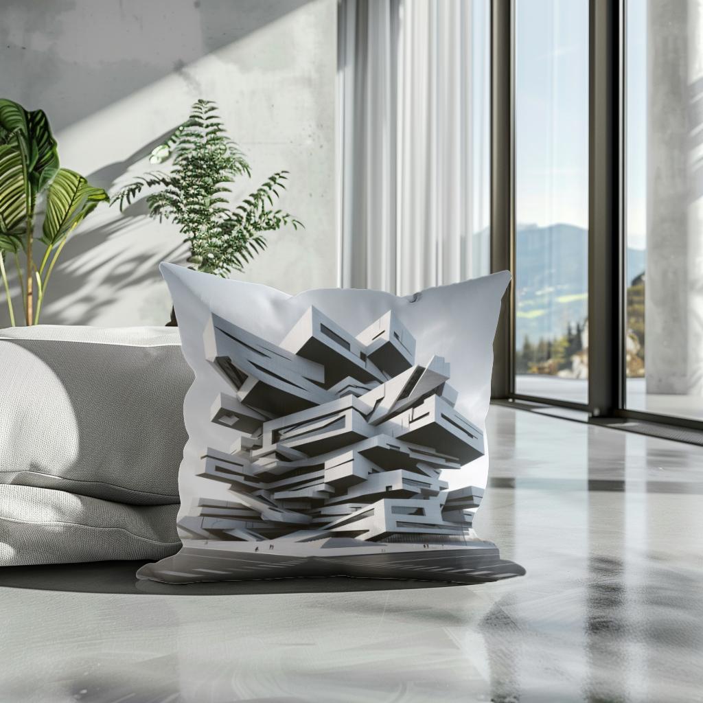 Deconstructivist Dimensions Cotton Cushion