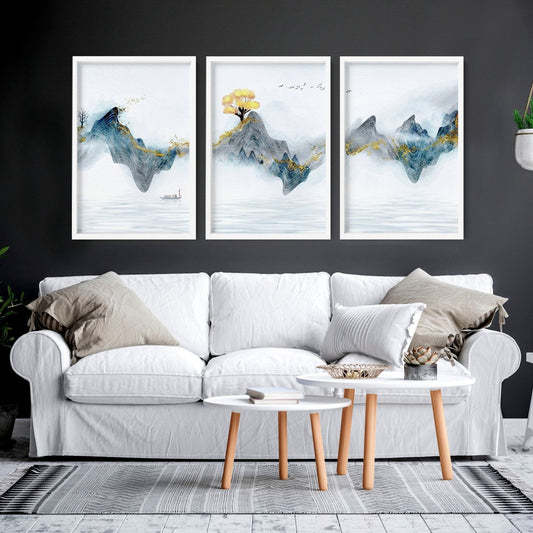 Asian Framed Wall Art – Set of 3 Prints