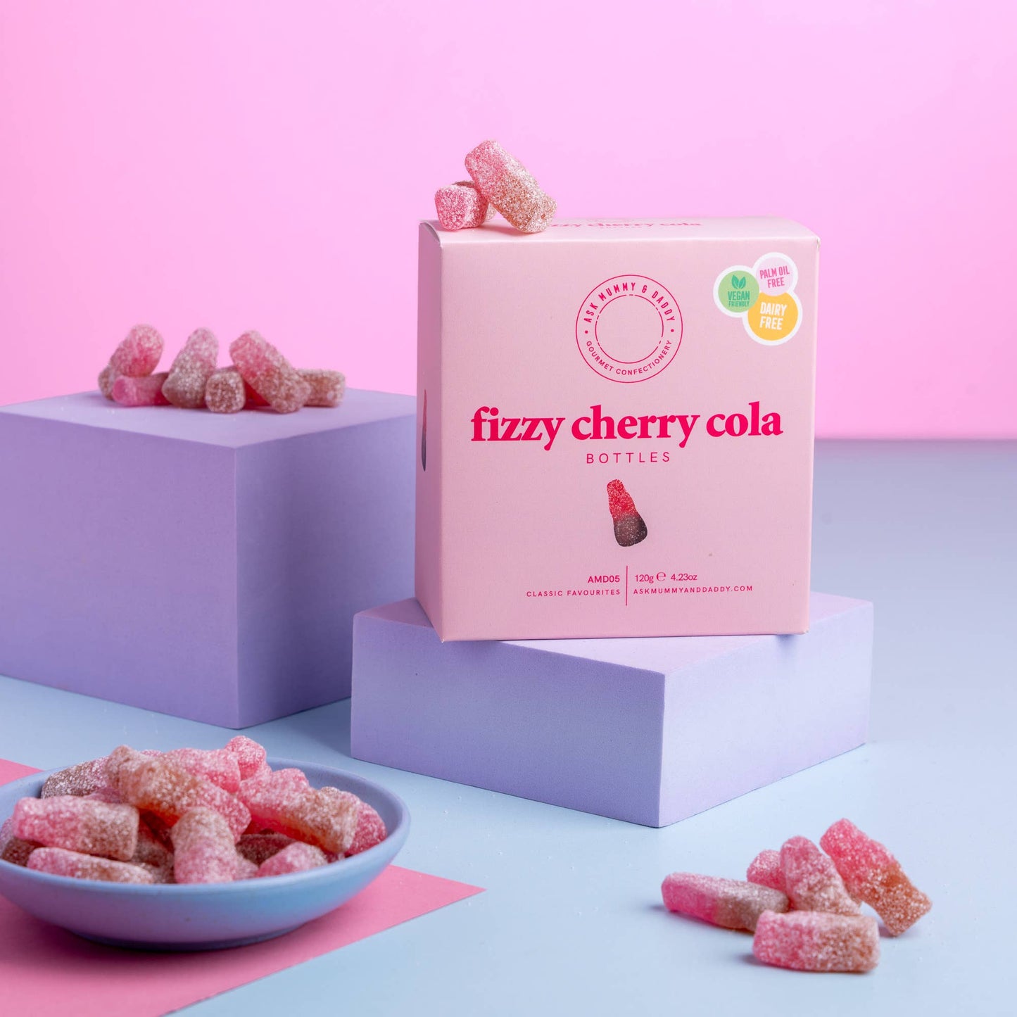 Ask Mummy & Daddy Fizzy Cherry Cola Bottles Gift Box – Cherry Cola Fizzy Sweets