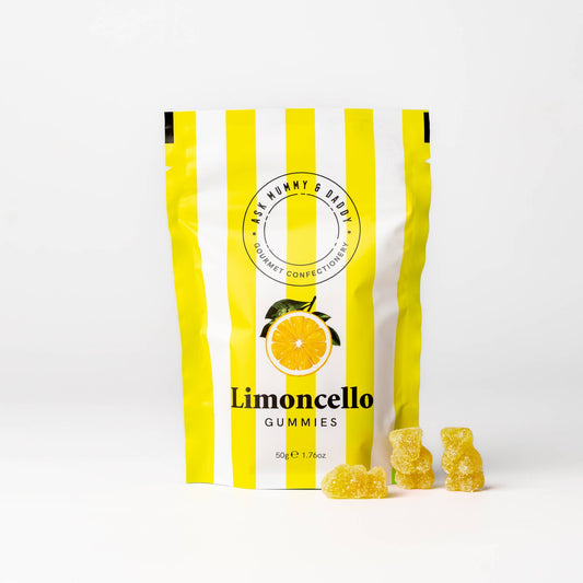 Ask Mummy & Daddy Limoncello Gummies 50g Pouch – Lemon Flavoured Cocktail Sweets