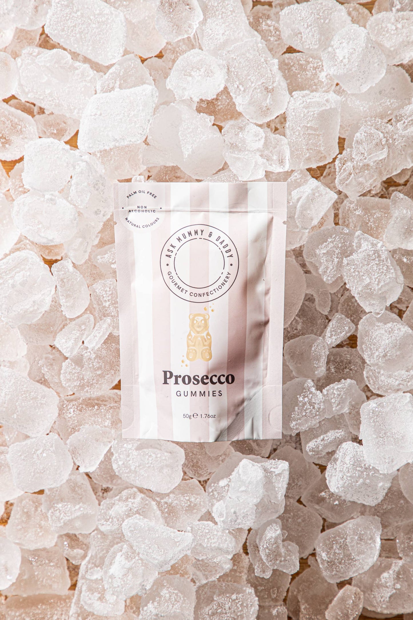 Ask Mummy & Daddy Prosecco Gummy Bears 50g Pouch – Prosecco Flavoured Gummies