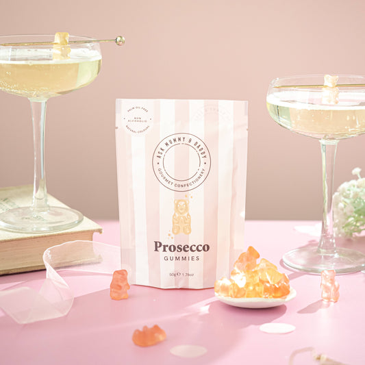 Ask Mummy & Daddy Prosecco Gummy Bears 50g Pouch – Prosecco Flavoured Gummies