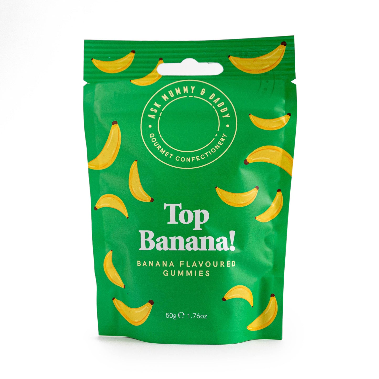 Ask Mummy & Daddy Top Banana Foam Gummies 100g Pouch – Banana Flavoured Sweets