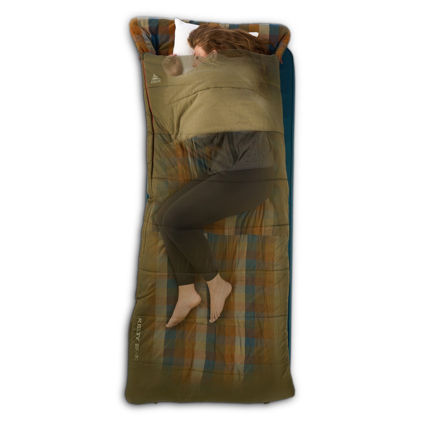 Kelty Wayback 20°F (-7°C) Synthetic Sleeping Bag - One Size - Burnt Olive