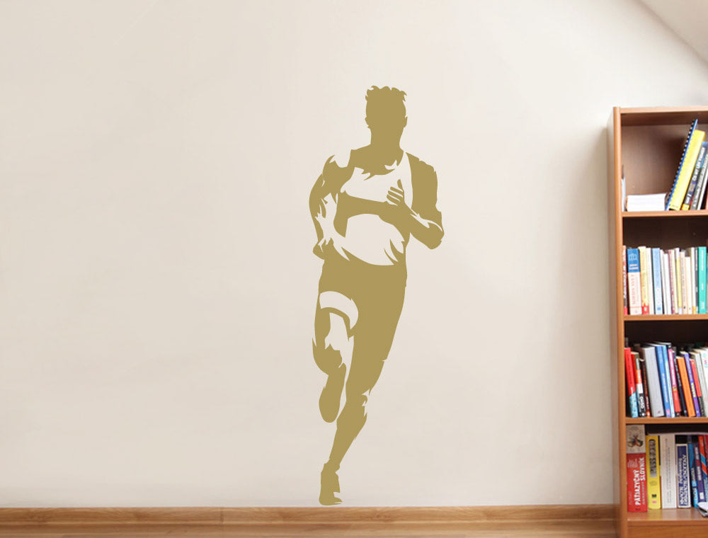 Runner Athlete Wall Sticker – Running Silhouette Sports Decal