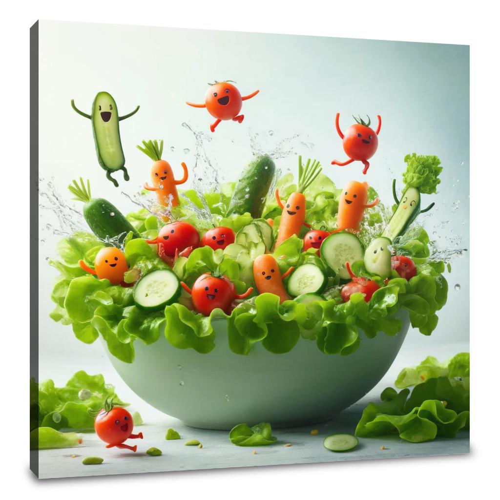 Salad Bowl Swim Party Canvas