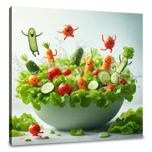 Salad Bowl Swim Party Canvas
