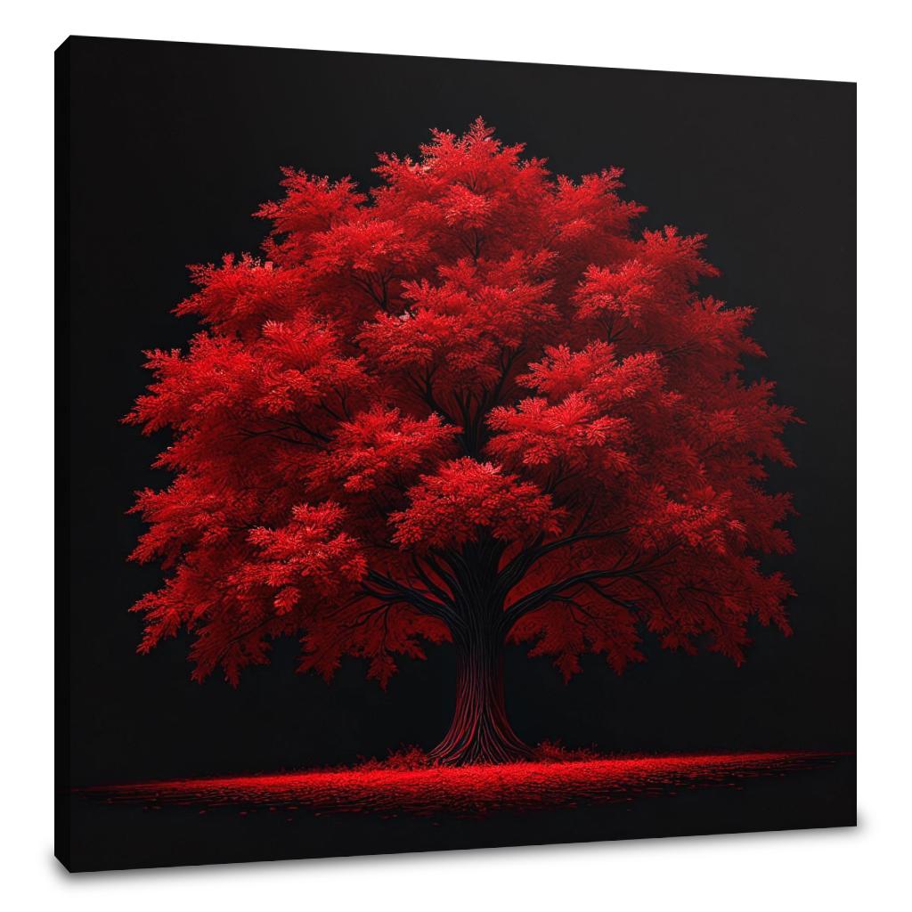 Crimson Resilience Canvas