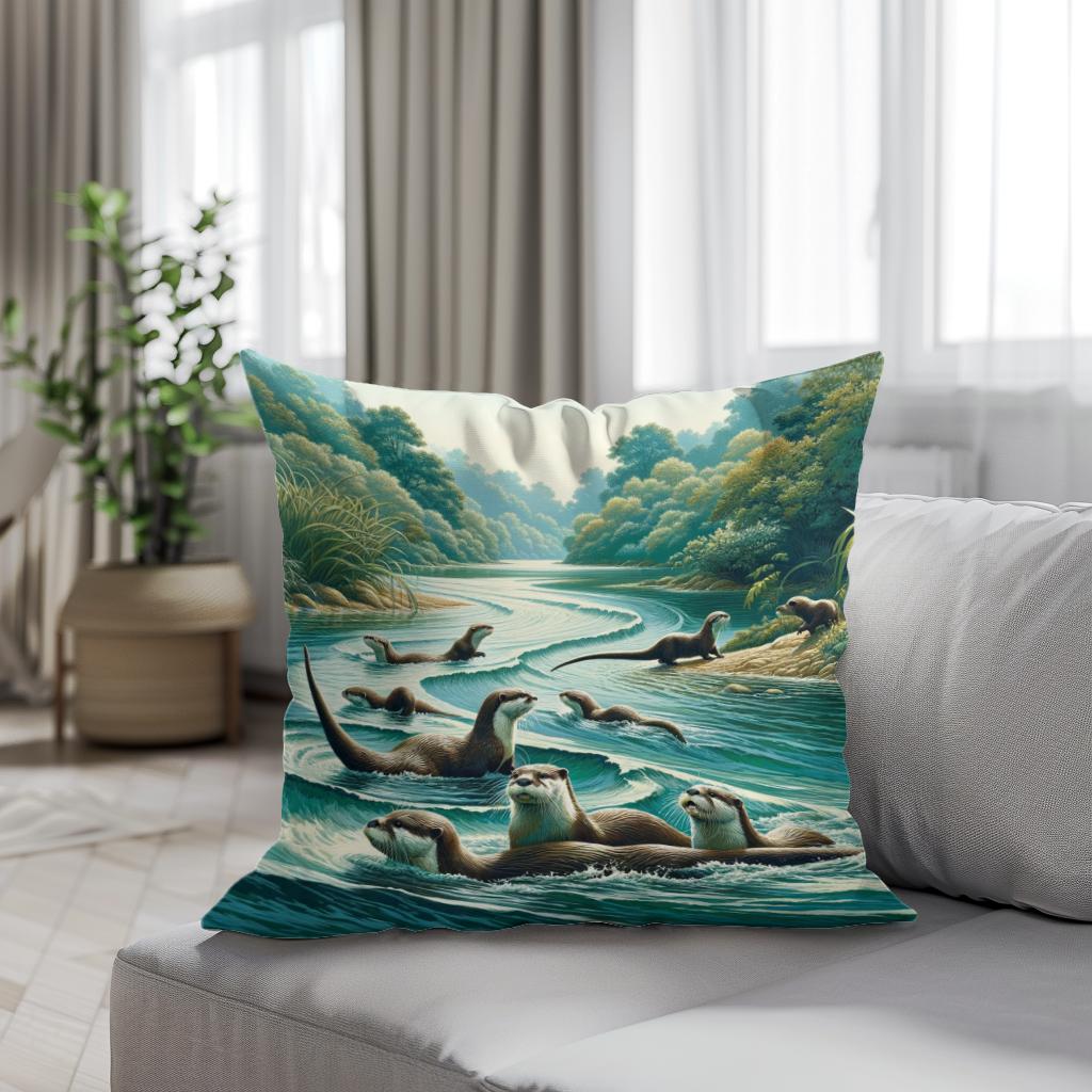 River Otter Cotton Cushion