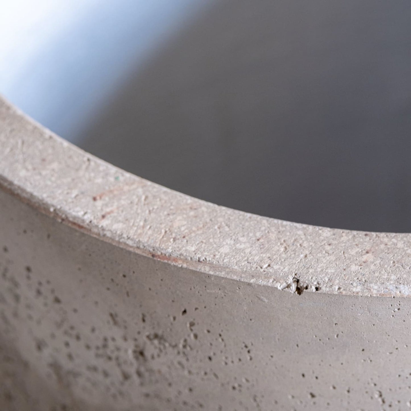 Aurella | Truffle – 55cm X Large Concrete Cylinder Planter – 93L Round Plant Pot