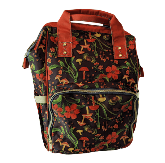 Autumn Mushrooms Baby Nappy Bag - S(Mush)y