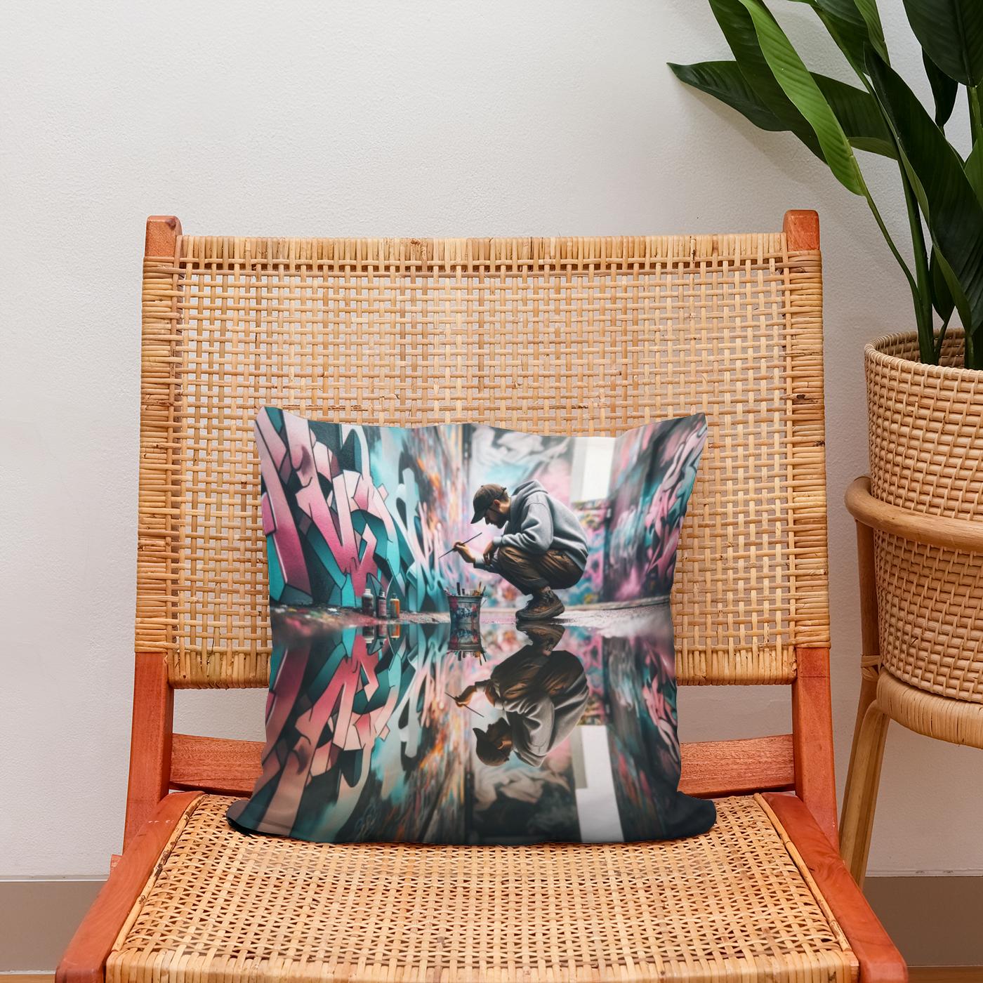 Urban Reflections Cotton Cushion