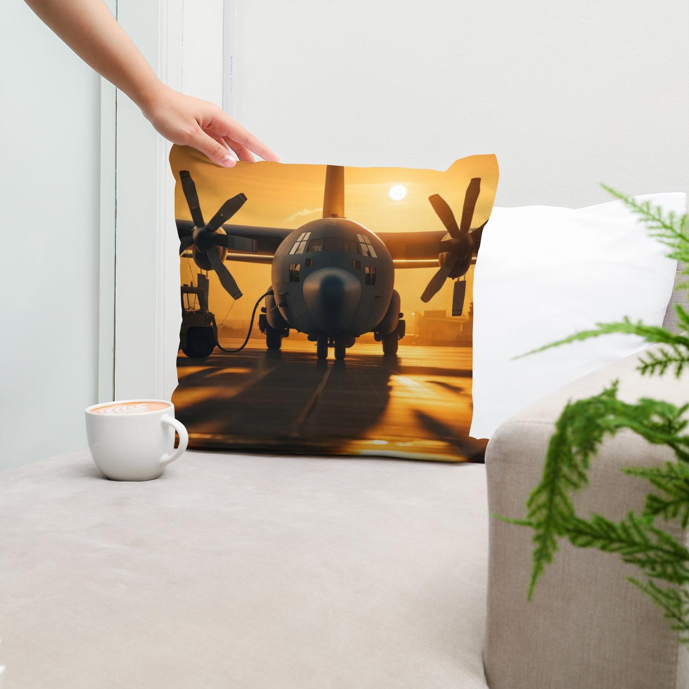 Golden Hour Mission Cotton Cushion