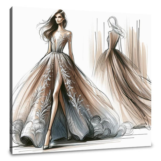Elegant Runway Model Canvas