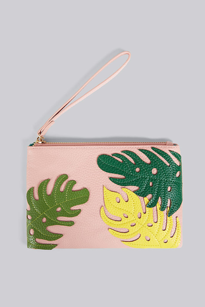 Louche Bree Banana Leaf Purse With Wrist Strap